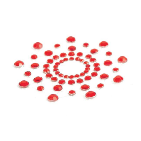 Пэстис из кристаллов Bijoux Indiscrets - Mimi Red, украшение на грудь || Пестіс з кристалів Bijoux Indiscrets - Mimi Red, прикраса на груди