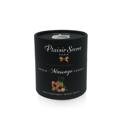 Массажная свеча Plaisirs Secrets Pineapple Mango (80 мл) подарочная упаковка, керамический сосуд || Масажна свічка Plaisirs Secrets Pineapple Mango (80 мл) подарункова упаковка, керамічний посуд