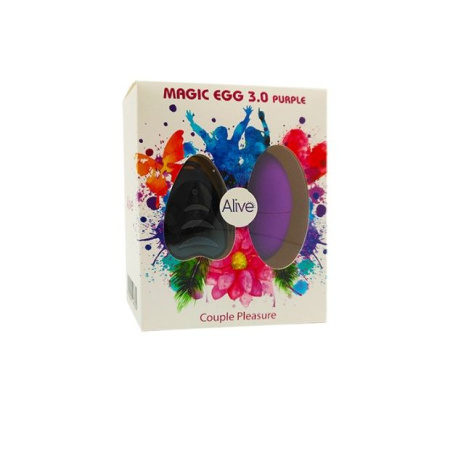 Виброяйцо Alive Magic Egg 3.0 Purple с пультом ДУ, на батарейках || Віброяйце Alive Magic Egg 3.0 Purple з пультом ДК, на батарейках
