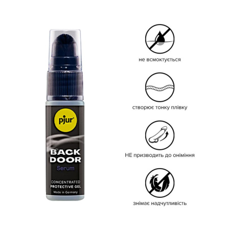 Расслабляющая анальная сыворотка pjur BACK DOOR Serum 20 мл, создает пленку, высококонцентрированная || Розслаблювальна анальна сироватка pjur BACK DOOR Serum 20 мл, створює плівку, висококонцентрована