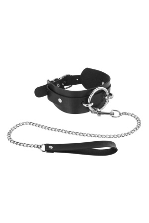 Ошейник с большим кольцом и с поводком Fetish Tentation Ring and Leash || Нашийник великим кільцем та з повідцем Fetish Tentation Ring and Leash