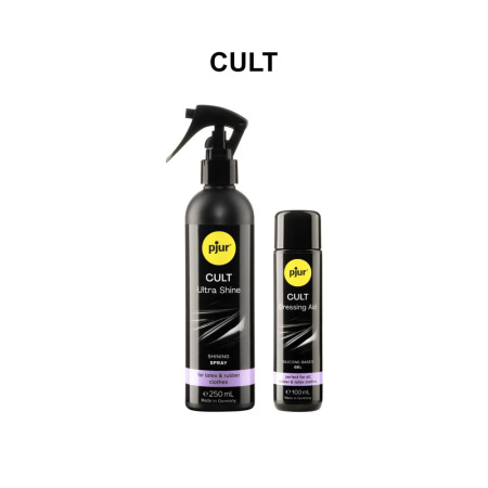 Спрей для ухода за одеждой из резины и латекса pjur Cult Ultra Shine 250 мл, придает блеск || Спрей для догляду за одягом із гуми та латексу pjur Cult Ultra Shine 250 мл (надає блиску)