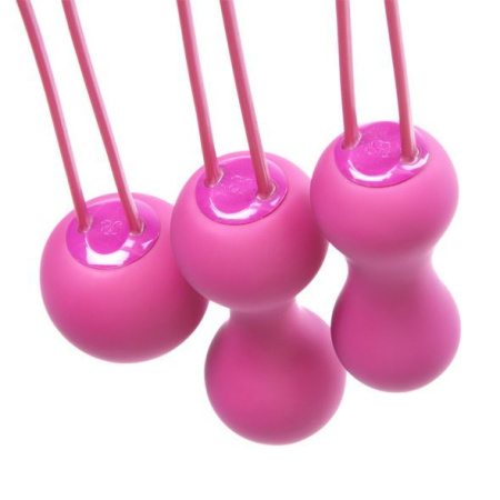 Набор вагинальных шариков Je Joue - Ami Fuchsia, диаметр 3,8-3,3-2,7см, вес 54-71-100гр  + подарок косметичка || Набір вагінальних кульок Je Joue - Ami Fuchsia, діаметр 3,8-3,3-2,7см, вага 54-71-100гр
