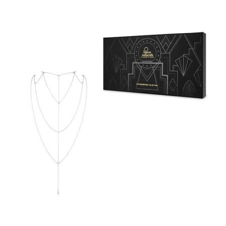 Цепочка для спины Bijoux Indiscrets Magnifique Back and Cleavage Chain - Silver, украшение для тела || Ланцюжок для спини Bijoux Indiscrets Magnifique Back and Cleavage Chain - Silver, прикраса для тіла