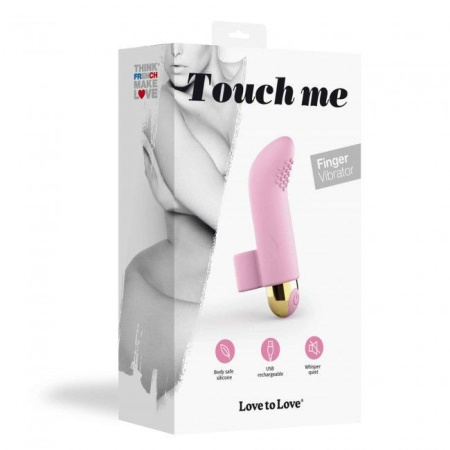 Вибратор на палец Love To Love TOUCH ME ROSE перезаряжаемый, мощный мотор || Вібратор на палець Love To Love TOUCH ME ROSE, який перезаряджається, потужний мотор