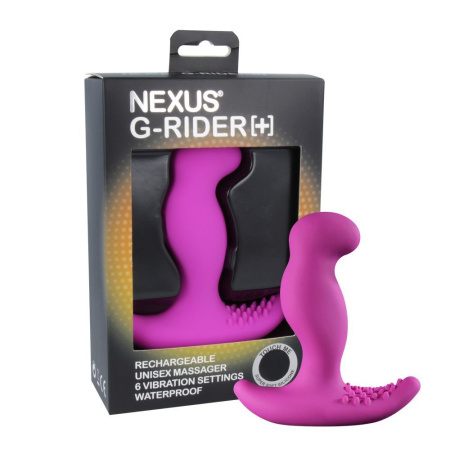 Массажер простаты с вибрацией Nexus G-Rider Plus Purple, макс диаметр 3,8см, перезаряжаемый || Масажер простати з вібрацією Nexus G-Rider Plus Purple, макс діаметр 3,8 см, перезаряджається