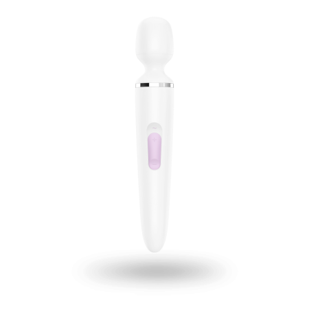 Вибромассажер Satisfyer Wand-er Woman (White/Chrome), водонепроницаемый, мощный, размер XXL || Вібромасажер Satisfyer Wand-er Woman (White/Chrome), водонепроникний, потужний, розмір XXL