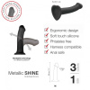 Насадка для страпона Strap-On-Me Mono Density Dildo Blue M, диам. 3,3см, однослойный силикон, гибкий || Насадка для страпону Strap-On-Me Mono Density Dildo M Blue, діам. 3,3 см, одношаровий силікон, гнучк