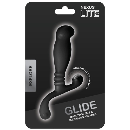 Масажер простати Nexus Glide Black для новачків, ультрастимулювальний, з масажером промежини