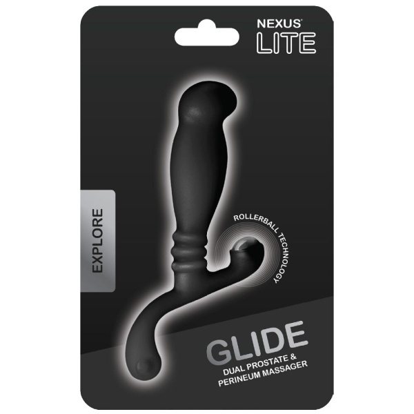 Массажер простаты Nexus Glide Black для новичков, ультрастимулирующий, с массажером промежности