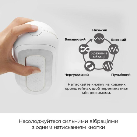 Вибромастурбатор Tenga Flip Zero Electronic Vibration White, изменяемая интенсивность, раскладной || Вібромастурбатор Tenga Flip Zero Electronic Vibration White, змінна інтенсивність, розкладний