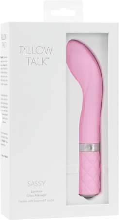 Роскошный вибратор Pillow Talk - Sassy Pink с кристаллом Сваровски для точки G, подарочная упаковка || Розкішний вібратор Pillow Talk - Sassy Pink з кристалом Сваровські для точки G, подарункова упаковка