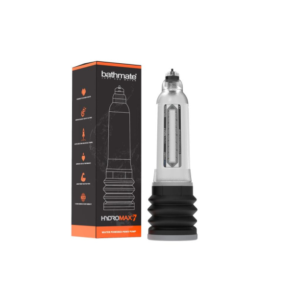 Гидропомпа Bathmate Hydromax 7 Clear, для члена длиной от 12,5 до 18см, диаметр до 5см