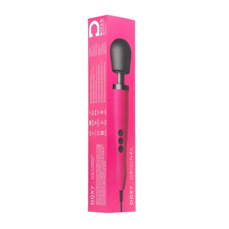 Вібромасажер DOXY Original Pink, дуже потужний, живлення 220В, пульсівні вібрації