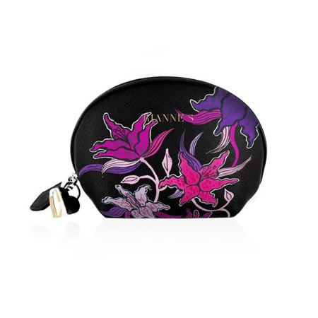 Мини вибратор для точки G Rianne S: Mini G Floral, 7 режимов работы, чехол-косметичка Deep Purple || Мінівібратор для точки G Rianne S: Mini G Floral, 7 режимів роботи, чохол-косметичка Deep Purple