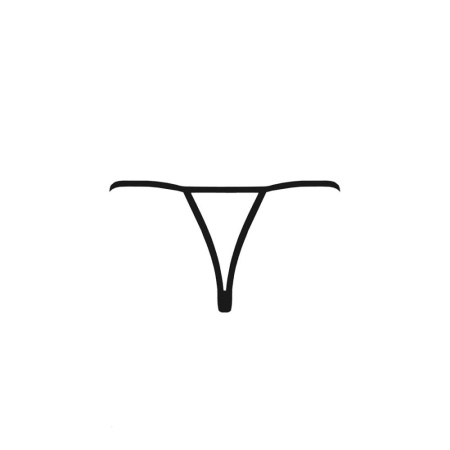 Трусики кружевные с доступом Passion Exclusive VIOLANTE THONG XXL/XXXL, black || Трусики мереживні з доступом Passion Exclusive VIOLANTE THONG XXL/XXXL, black