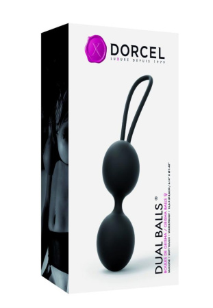 Вагинальные шарики Dorcel Dual Balls Black, диаметр 3,6см, масса 55 г || Вагінальні кульки Dorcel Dual Balls Black, діаметр 3,6 см, маса 55 г