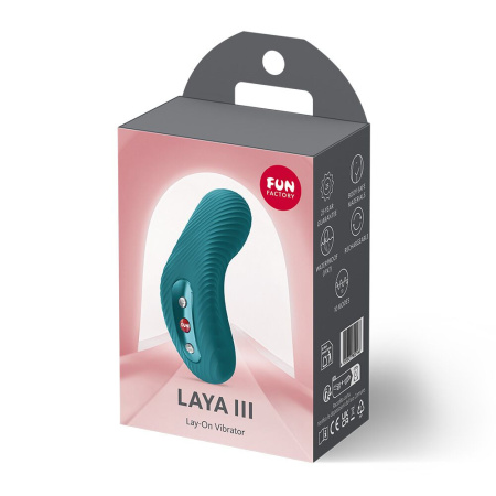 Накладной вибратор Fun Factory LAYA III Bottle Green, эффект постукивания пальцем || Накладний вібратор Fun Factory LAYA III Bottle Green, ефект постукування пальцем