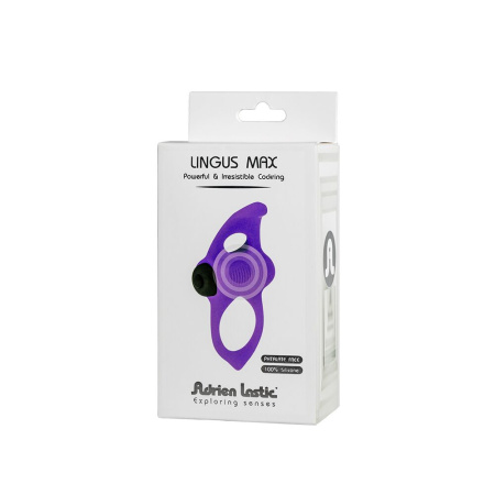 Эрекционное виброкольцо Adrien Lastic Lingus MAX Violet с язычком для стимуляции клитора || Ерекційне віброкільце Adrien Lastic Lingus MAX Violet з язичком для стимуляції клітора