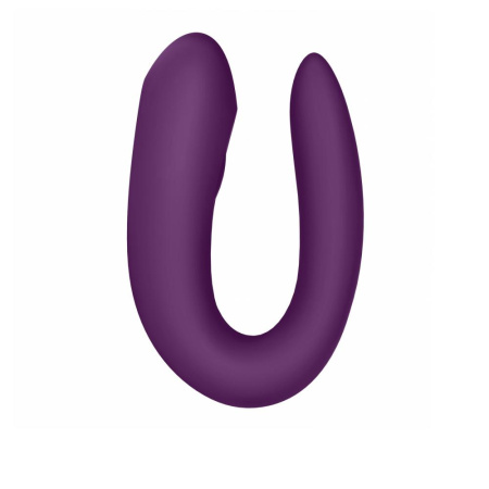 Смарт-вибратор для пар Satisfyer Double Joy Violet с широким клиторальным стимулятором || Смарт-вібратор для пар Satisfyer Double Joy Violet із широким кліторальним стимулятором