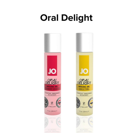 Гель для оральных ласк JO Oral Delight Vanilla Thrill (30 мл), эффект холод-тепло || Гель для оральних пестощів JO Oral Delight Vanilla Thrill (30 мл), ефект холод-тепло