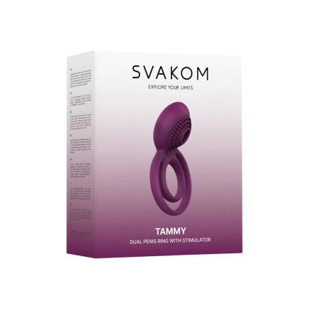 Двойное эрекционное кольцо с вибрацией Svakom Tammy Violet || Подвійне ерекційне кільце з вібрацією Svakom Tammy Violet