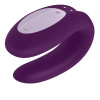 Смарт-вибратор для пар Satisfyer Double Joy Violet с широким клиторальным стимулятором || Смарт-вібратор для пар Satisfyer Double Joy Violet із широким кліторальним стимулятором