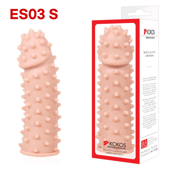 Насадка на член Kokos Extreme Sleeve ES.03 размер S, утолщающая, стимулирующий рельеф