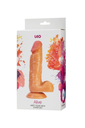 Фаллоимитатор с мошонкой Alive Leo, диаметр 3,8см, ПВХ || Фалоімітатор з мошонкою Alive Leo, діаметр 3,8 см, ПВХ