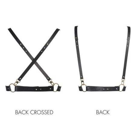 Портупея Bijoux Indiscrets MAZE - X Harness Black, экокожа || Портупея Bijoux Indiscrets MAZE - X Harness Black, екошкіра