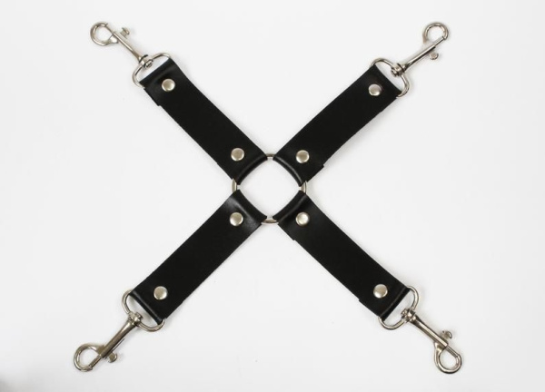 Крестовина Feral Feelings - 4 Way Connector Black, натуральная кожа
