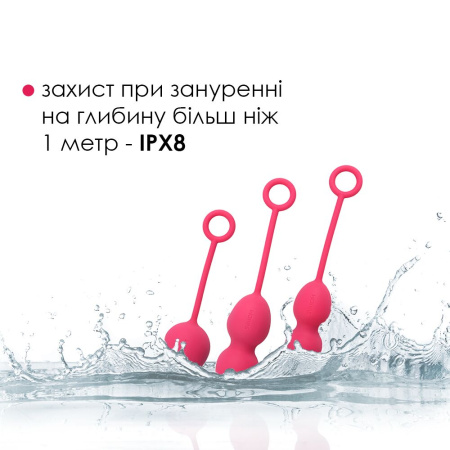 Набор вагинальных шариков со смещенным центром тяжести Svakom Nova Plum Red || Набір вагінальних кульок зі зміщеним центром ваги Svakom Nova Plum Red