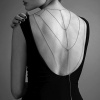 Цепочка для спины Bijoux Indiscrets Magnifique Back and Cleavage Chain - Silver, украшение для тела || Ланцюжок для спини Bijoux Indiscrets Magnifique Back and Cleavage Chain - Silver, прикраса для тіла