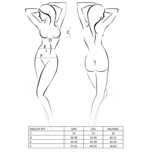Костюм зайки Passion MALLOY SET S/M, трусики, топик и ушки