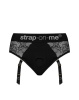 Кружевные трусы для страпона с подвязками для чулок Strap-On-Me DIVA HARNESS - M || Мереживні труси для страпону з підв'язками для панчох Strap-On-Me DIVA HARNESS - M