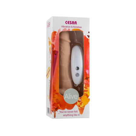 Фаллоимитатор с вибрацией и ротацией Alive Cesar Vibro Plus FutureSkyn, диаметр 3,5см, реалистичный || Фалоімітатор з вібрацією і ротацією Alive Cesar Vibro Plus FutureSkyn, діаметр 3,5 см, реалістичний