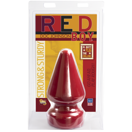 Анальная пробка Doc Johnson Red Boy - XL Butt Plug The Challenge, диаметр 12 см || Анальна пробка Doc Johnson Red Boy - XL Butt Plug The Challenge, діаметр 12 см