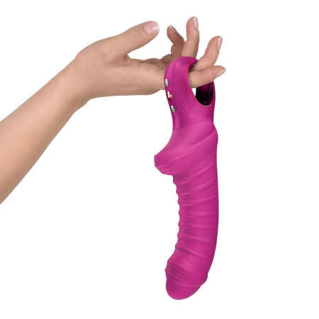 Вибратор для точки G Fun Factory TIGER Magenta, ребристый, подходит для анальной стимуляции || Вібратор для точки G Fun Factory TIGER Magenta, ребристий, підходить для анальної стимуляції