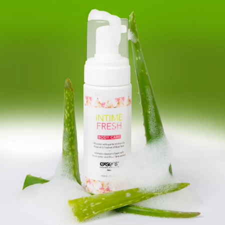 Пена для интимной гигиены EXSENS Intime Fresh 150 мл, экстракт розы и алоэ вера, натуральная || Піна для інтимної гігієни EXSENS Intime Fresh 150 мл, екстракт троянди і алое вера, натуральна