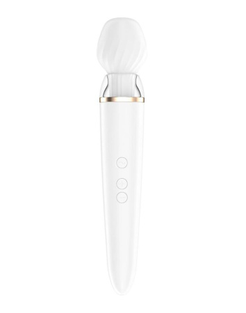 Смарт вибромассажер со сменной головкой Satisfyer Double Wand-er || Смарт-вібромасажер зі змінною головкою Satisfyer Double Wand-er