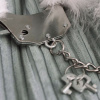 Наручники металлические Adrien Lastic Handcuffs White с белой пушистой отделкой || Наручники металеві Adrien Lastic Handcuffs White з білим пухнастим оздобленням