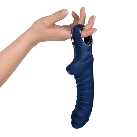 Вибратор для точки G Fun Factory TIGER Nightblue, ребристый, подходит для анальной стимуляции || Вібратор для точки G Fun Factory TIGER Nightblue, ребристий, підходить для анальної стимуляції